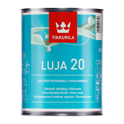 Краска моющаяся полуматовая базис А ТИККУРИЛА Луя 20 (0,9л)