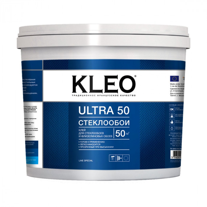 Клей для стеклообоев, готовый к применению (192 ULTRA 10 кг) КЛЕО Ультра (10кг)