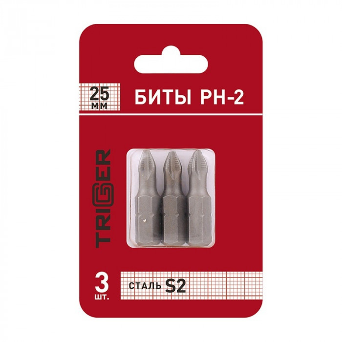Бита PH-2 25мм ПРОФИ (84962) ТРИГГЕР (3шт)