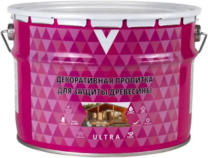 Пропитка для дерева декоративная бесцветная V (В) Ультра (8л)