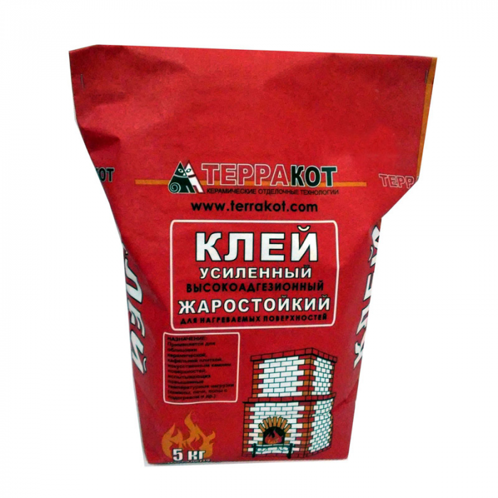 Клей для печной плитки жаростойкий ТЕРРАКОТ (5кг)